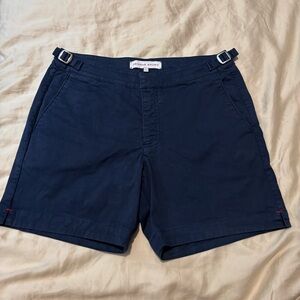 Orlebar Brown Bulldog Stretch-Cotton Shorts Dark Navy Men’s Size 30
